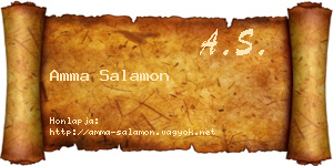 Amma Salamon névjegykártya